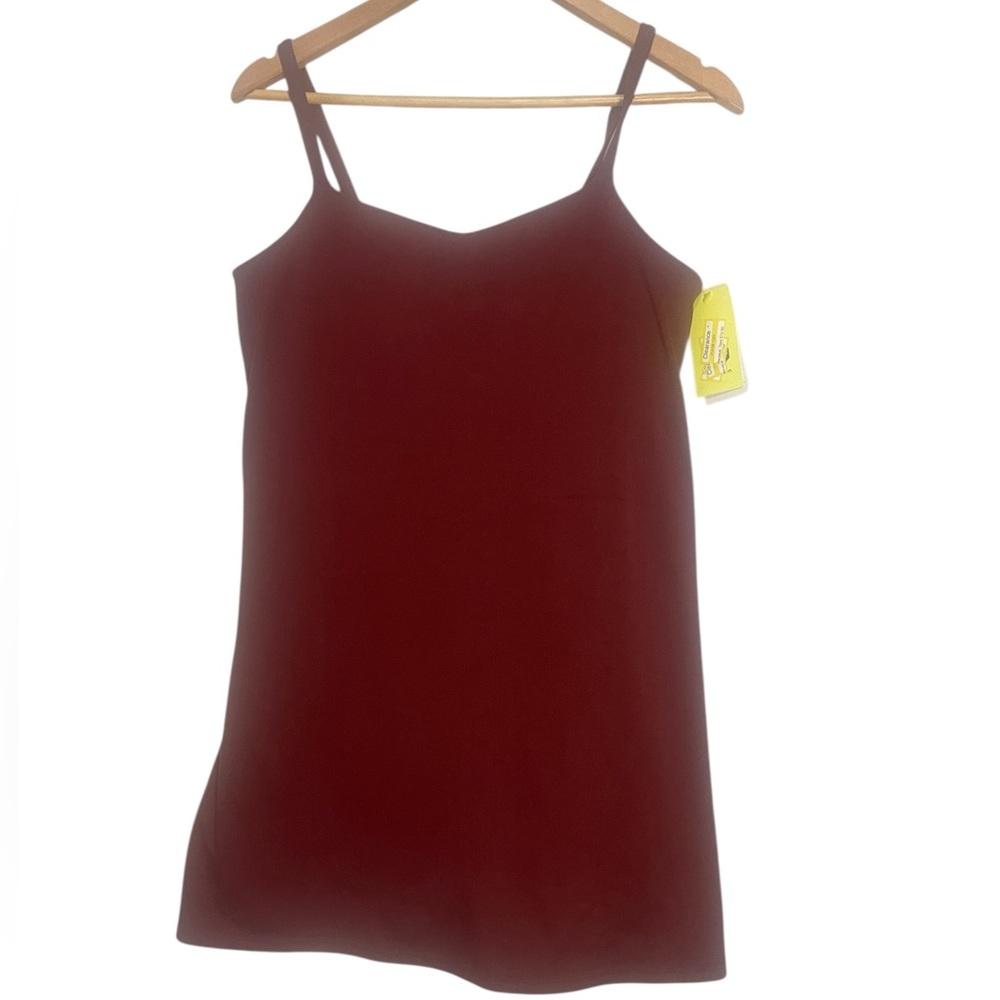 All In Motion Women's Knit Ruched Maroon Active Dress - Picture 5 of 7